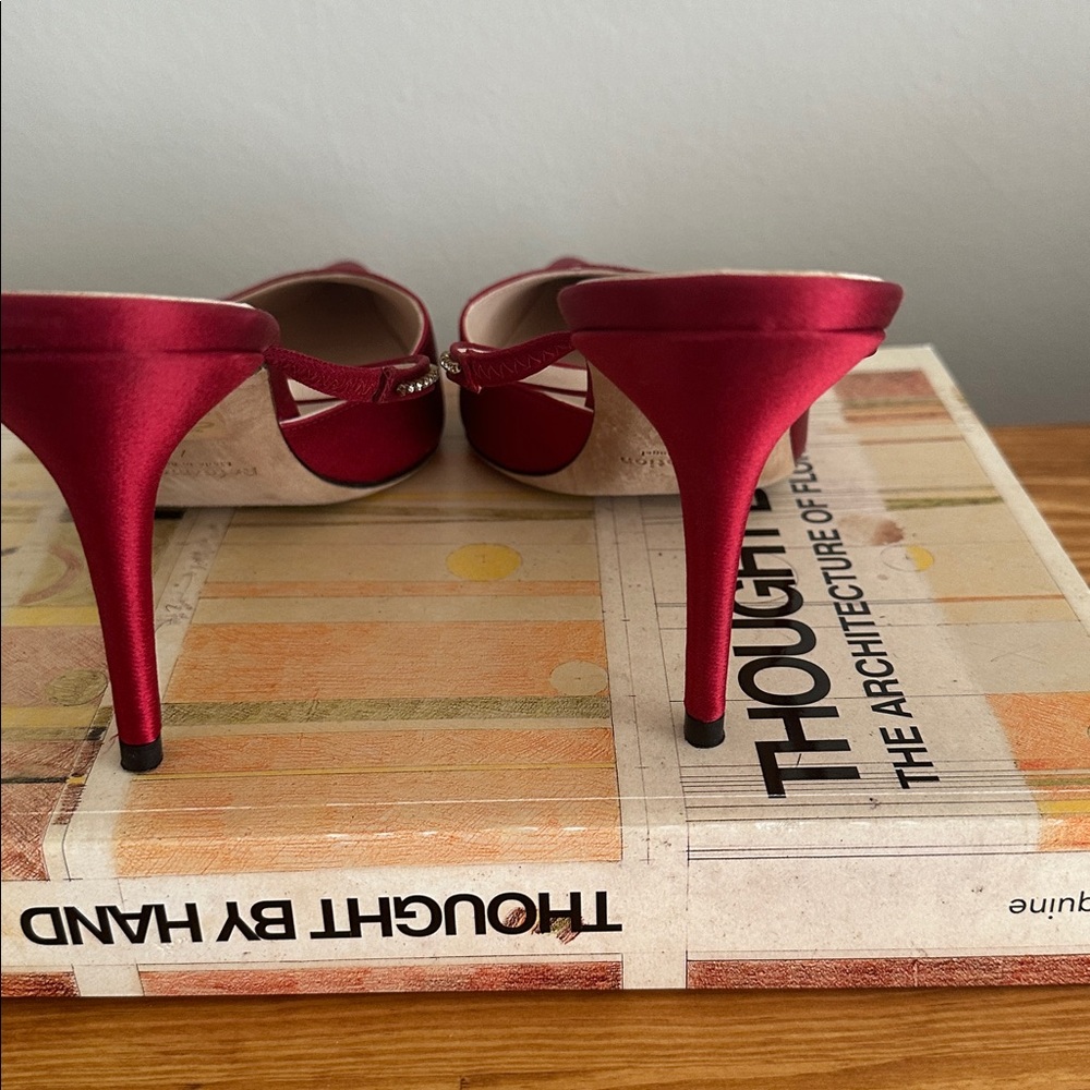 Reformation Satin Heeled Mules - Picture 4 of 8